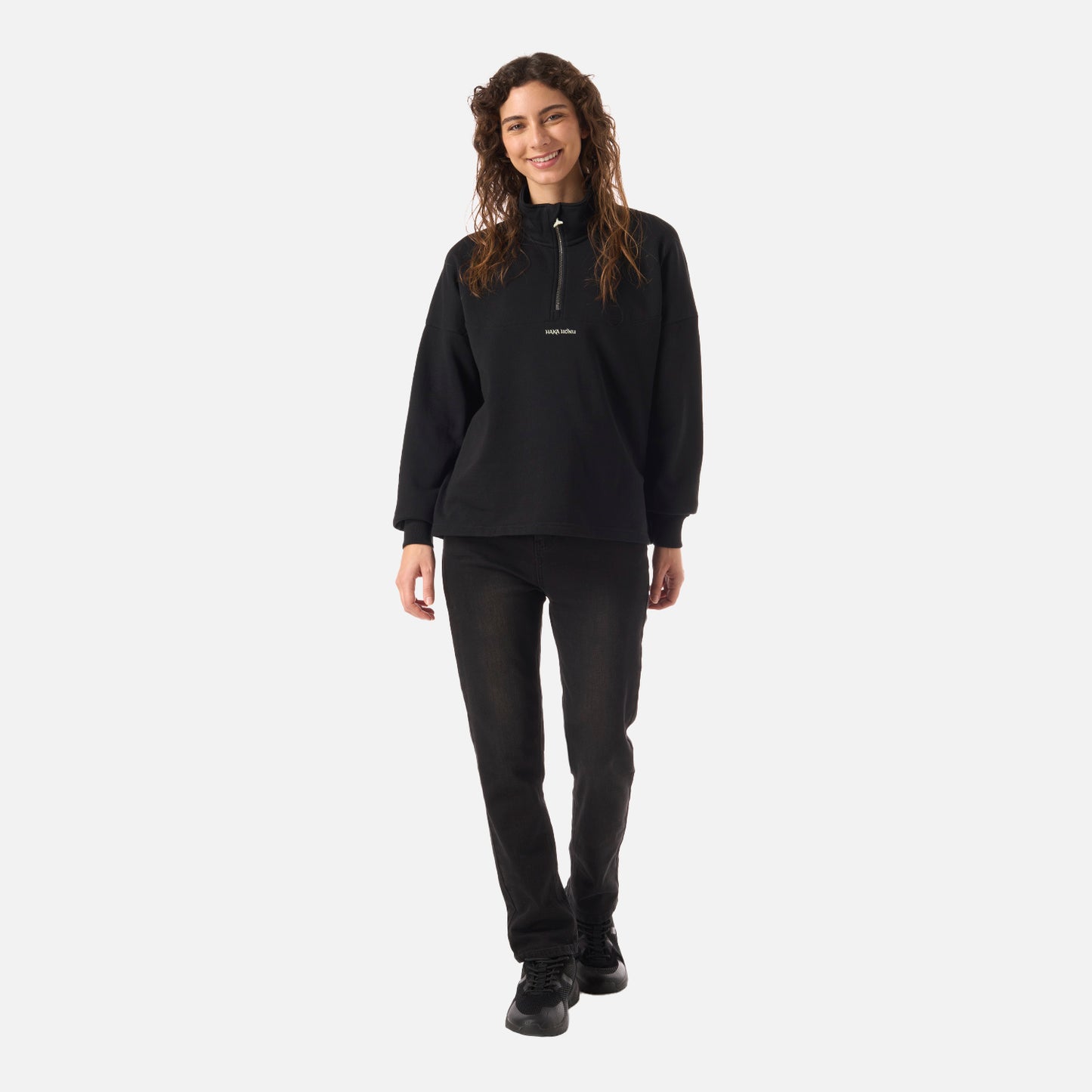 Polerón Mujer Peliculyon Negro Haka Honu