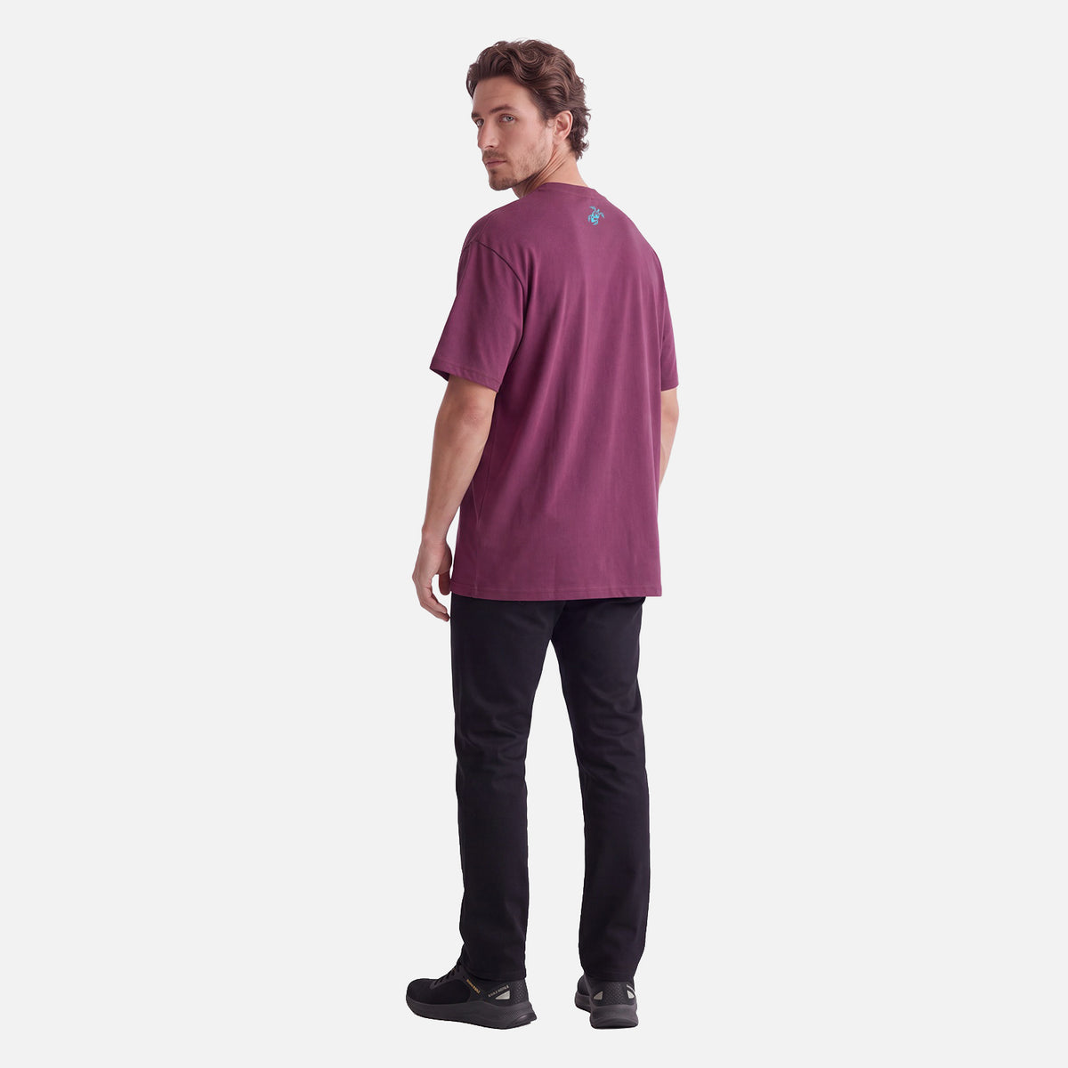Polera Hombre Logo Morado Oscuro Haka Honu