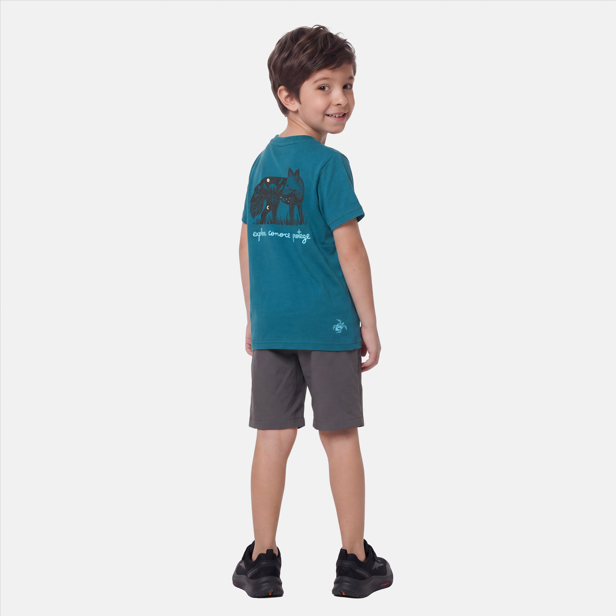 Polera Niño Zorrito explorador Petroleo Haka Honu