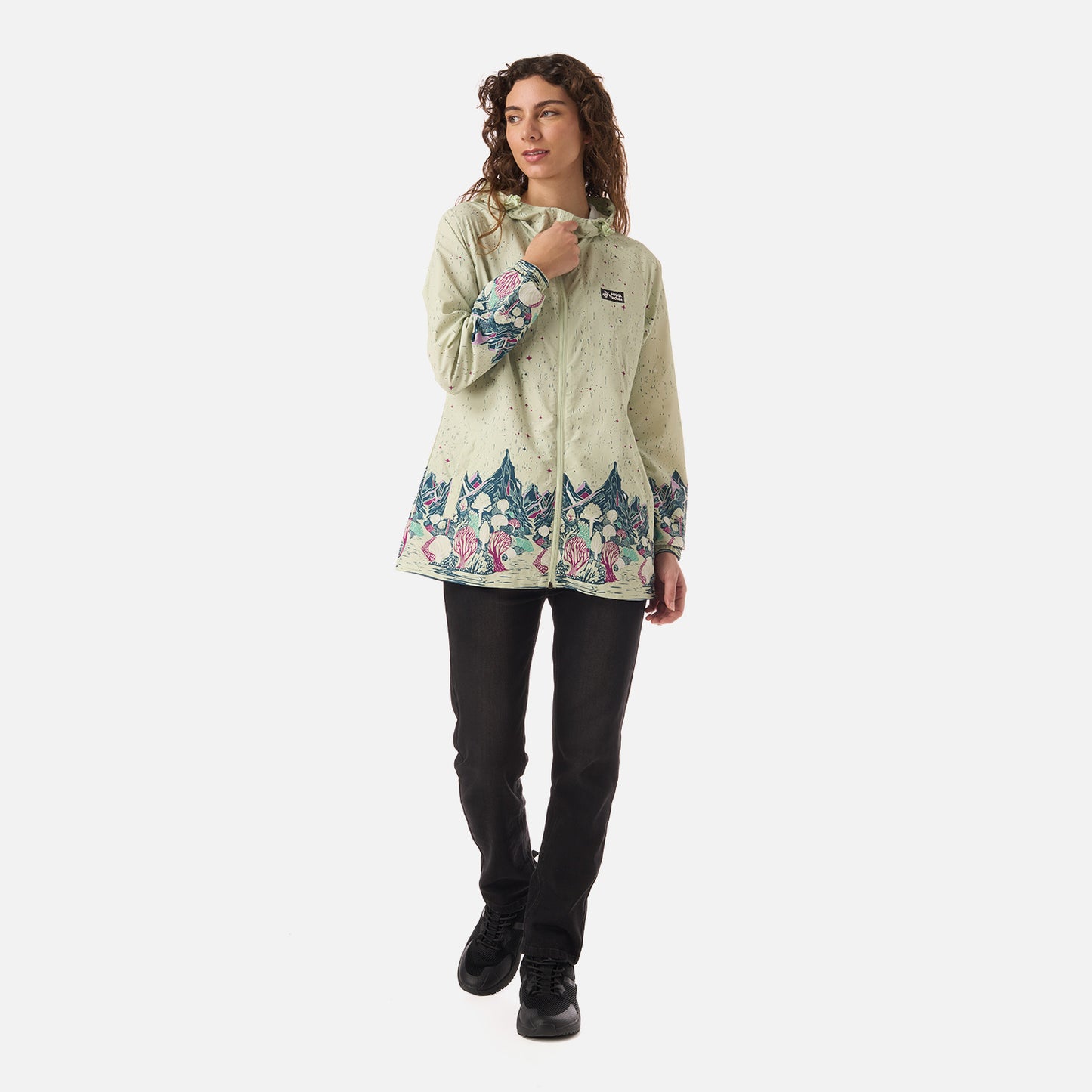Chaqueta Mujer Aperrao Print Menta Haka Honu