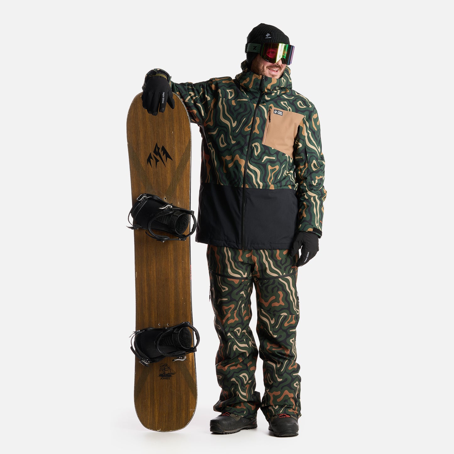 Chaqueta Hombre Yeti Print Verde Militar Haka Honu