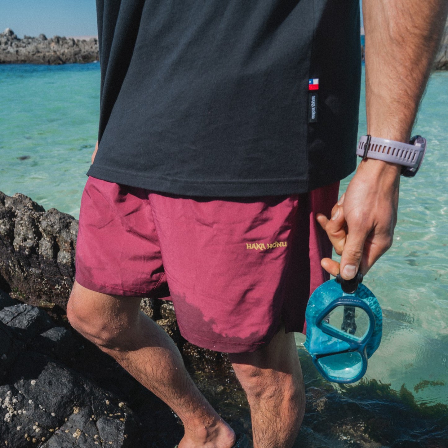 Short Hombre Canchero Burdeo Haka Honu