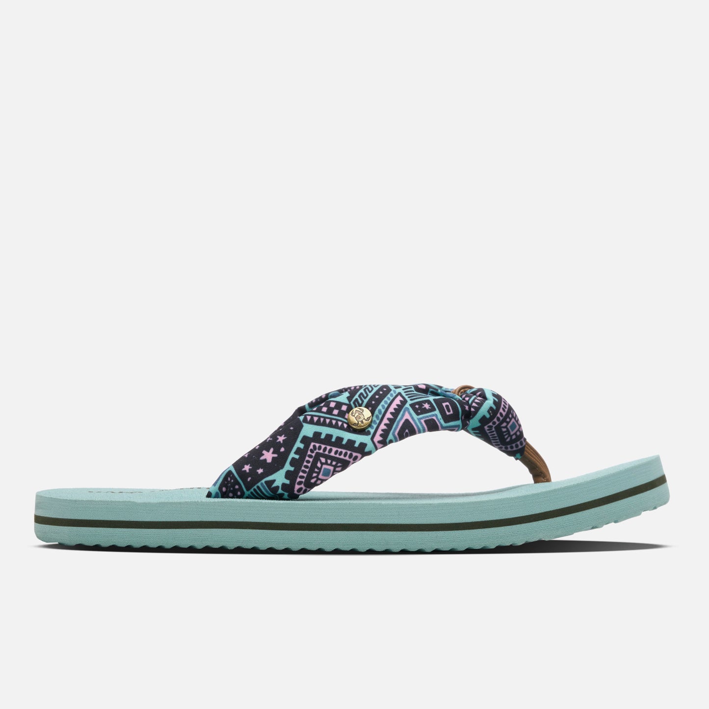 Sandalia Mujer Shancleta Verde Agua Haka Honu