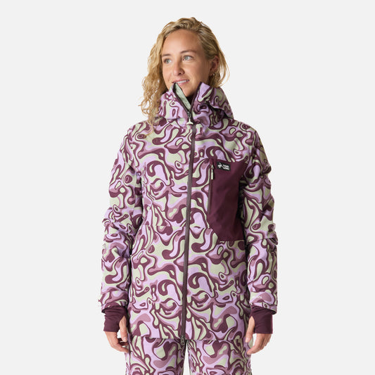 Chaqueta Mujer Yeti Print Malva Haka Honu