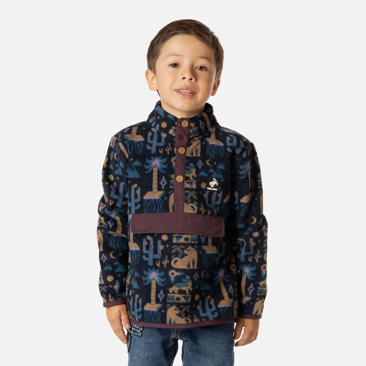 Polar Niño Tokerau Poki Print Azul Noche Haka Honu