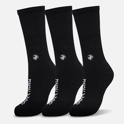 Calcetines Unisex Las Tres Puntas Pack Largo Full Negro Haka Honu