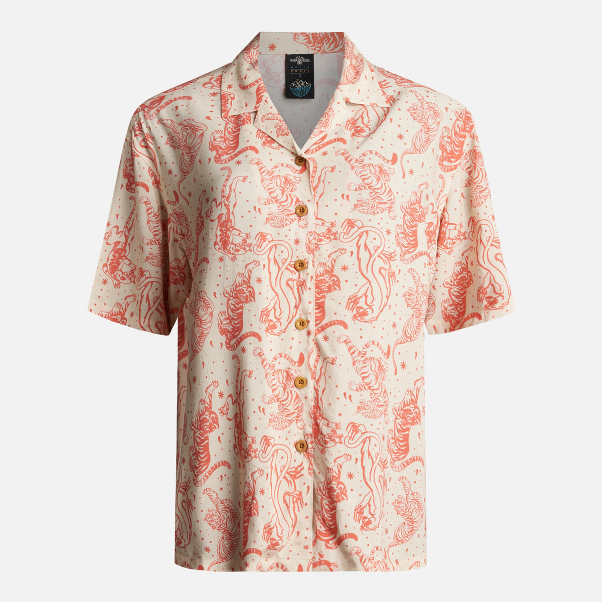 Camisa Mujer Cola de Tigre Print Beige Haka Honu - S