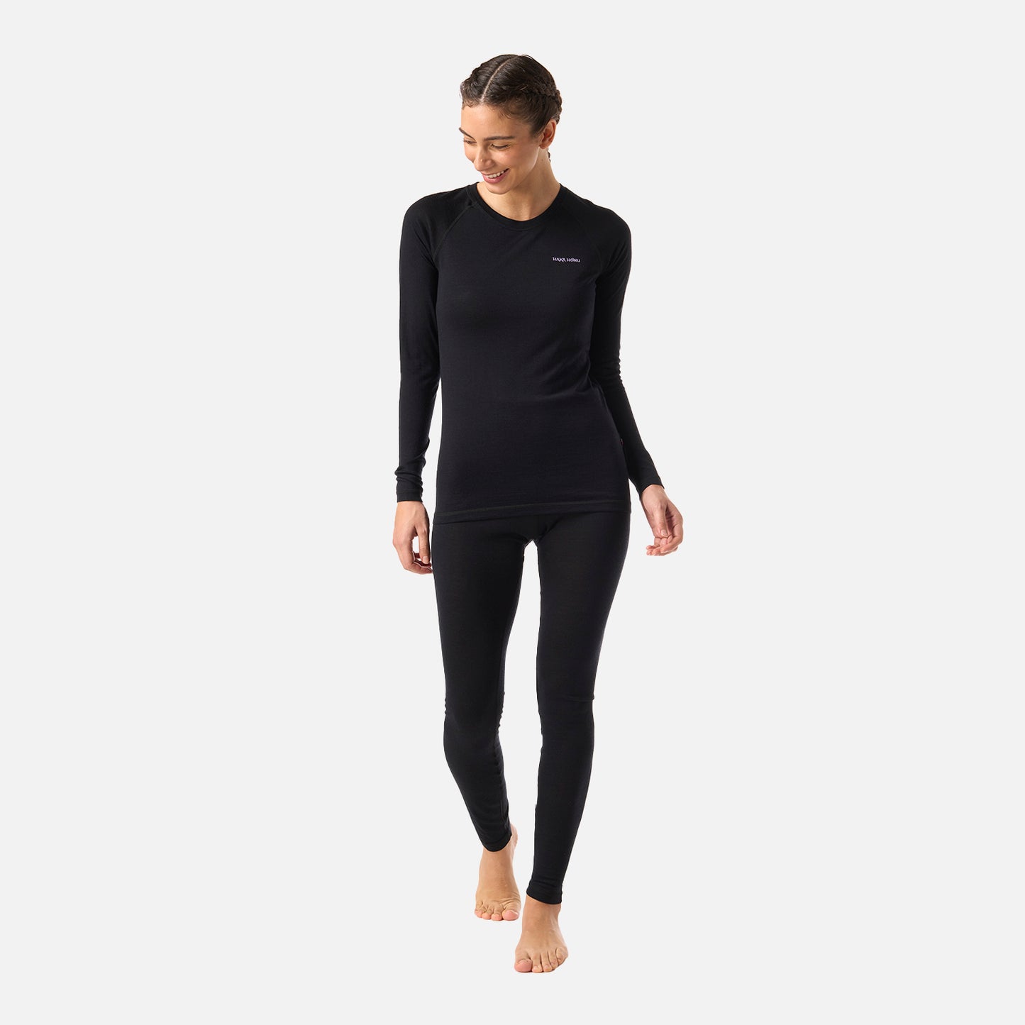 Primera Capa Mujer Carnero Top Negro Haka Honu