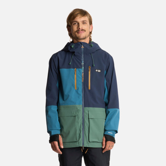 Chaqueta Hombre Viento Blanco Azul Noche Haka Honu