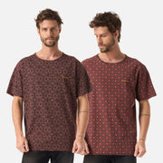 Polera Hombre Bi-curioso Print Vino Haka Honu