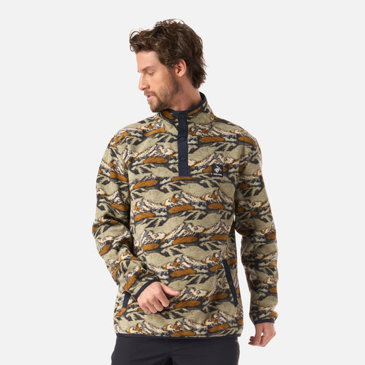 Polar Hombre Tokerau Print Verde Oliva Haka Honu