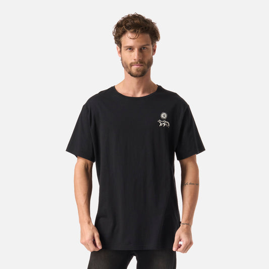 Polera Hombre Mosaicos Negro Haka Honu
