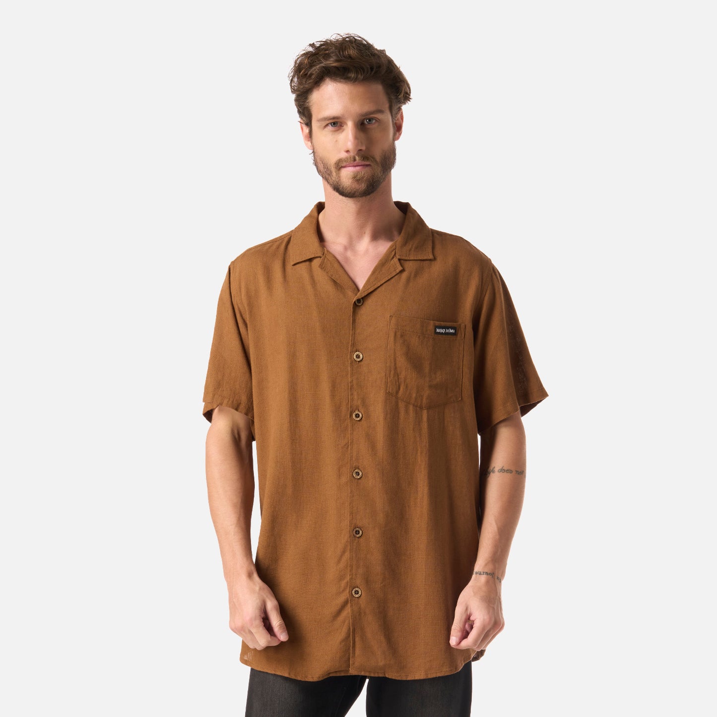Camisa Hombre Linaje Mostaza Haka Honu