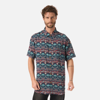Camisa Hombre Good Karma Print Azul Noche Haka Honu