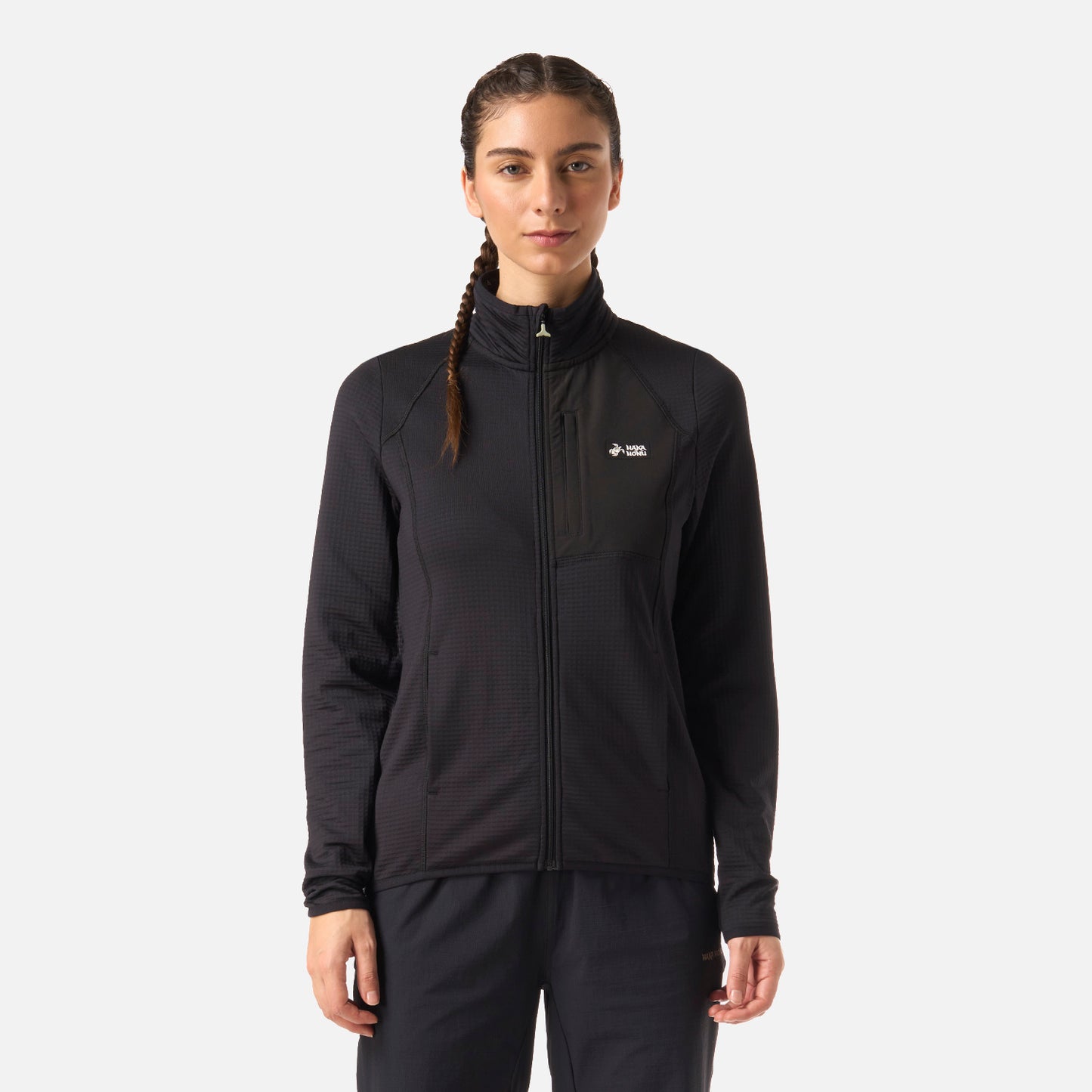 Polerón Mujer Taina Full Zip Negro Haka Honu