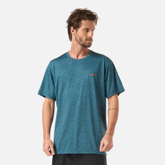 Polera Hombre Sudala Print Petroleo Haka Honu