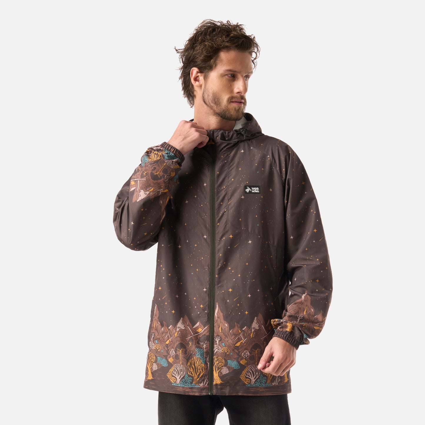 Chaqueta Hombre Aperrao Print Verde Militar Haka Honu