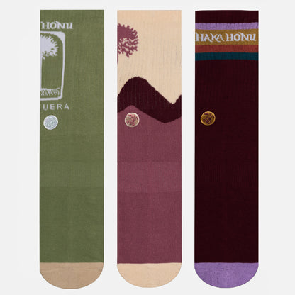 Calcetines Mujer Las Tres Puntas Pack Largo Multicolor Haka Honu