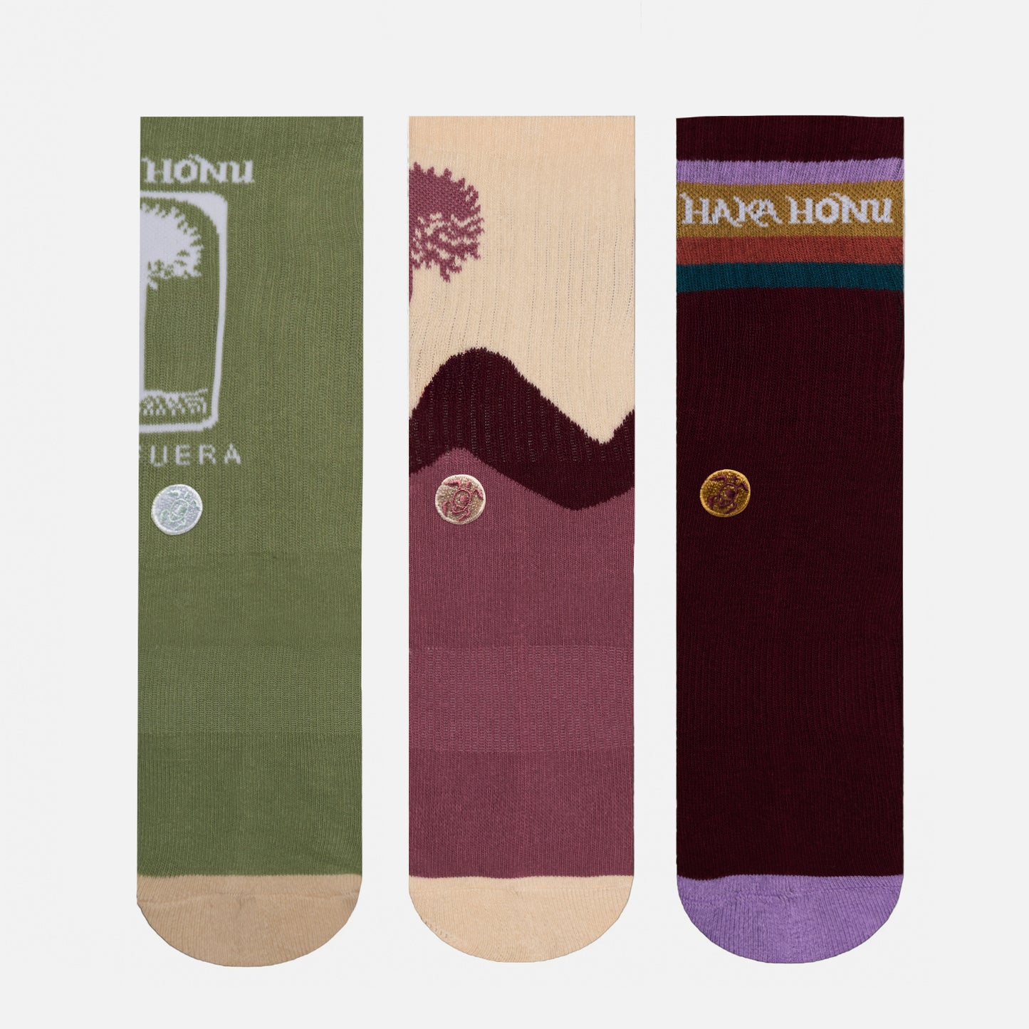 Calcetines Mujer Las Tres Puntas Pack Medio Multicolor Haka Honu