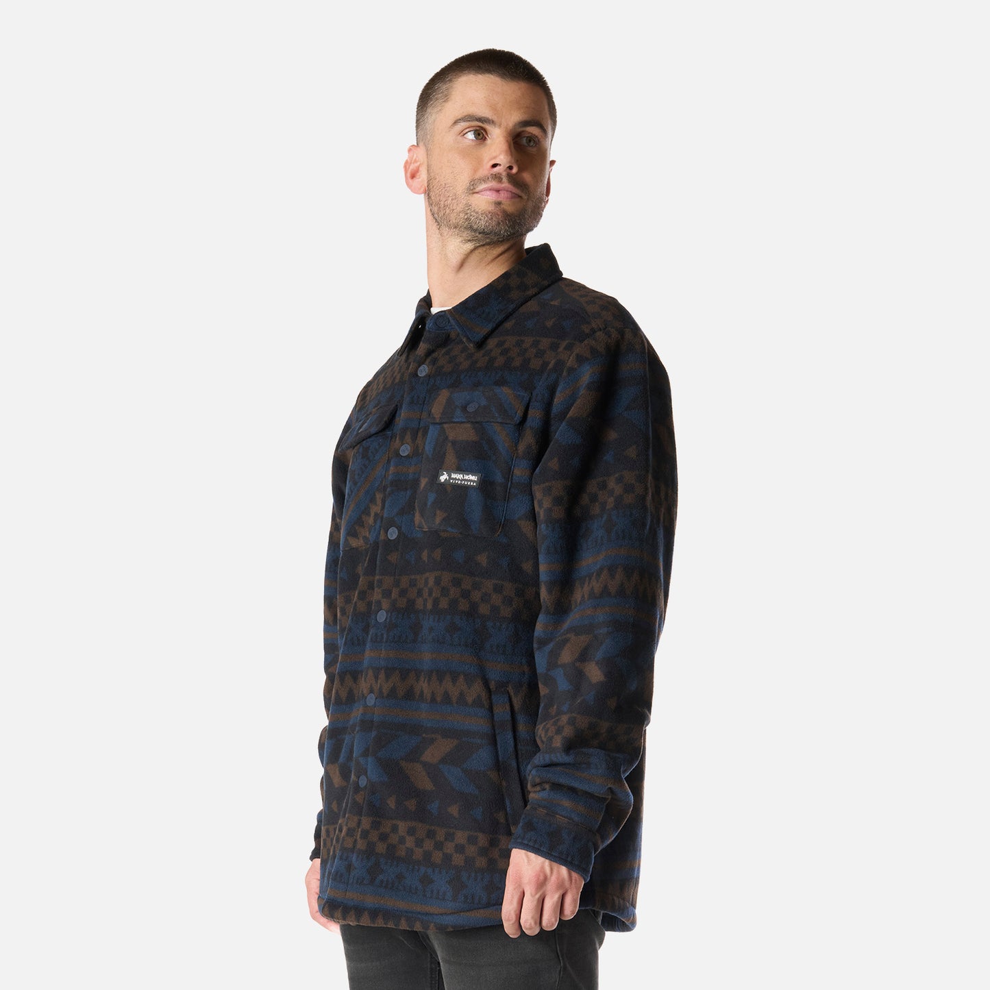 Camisa Hombre Cuentiao Print Azul Noche Haka Honu