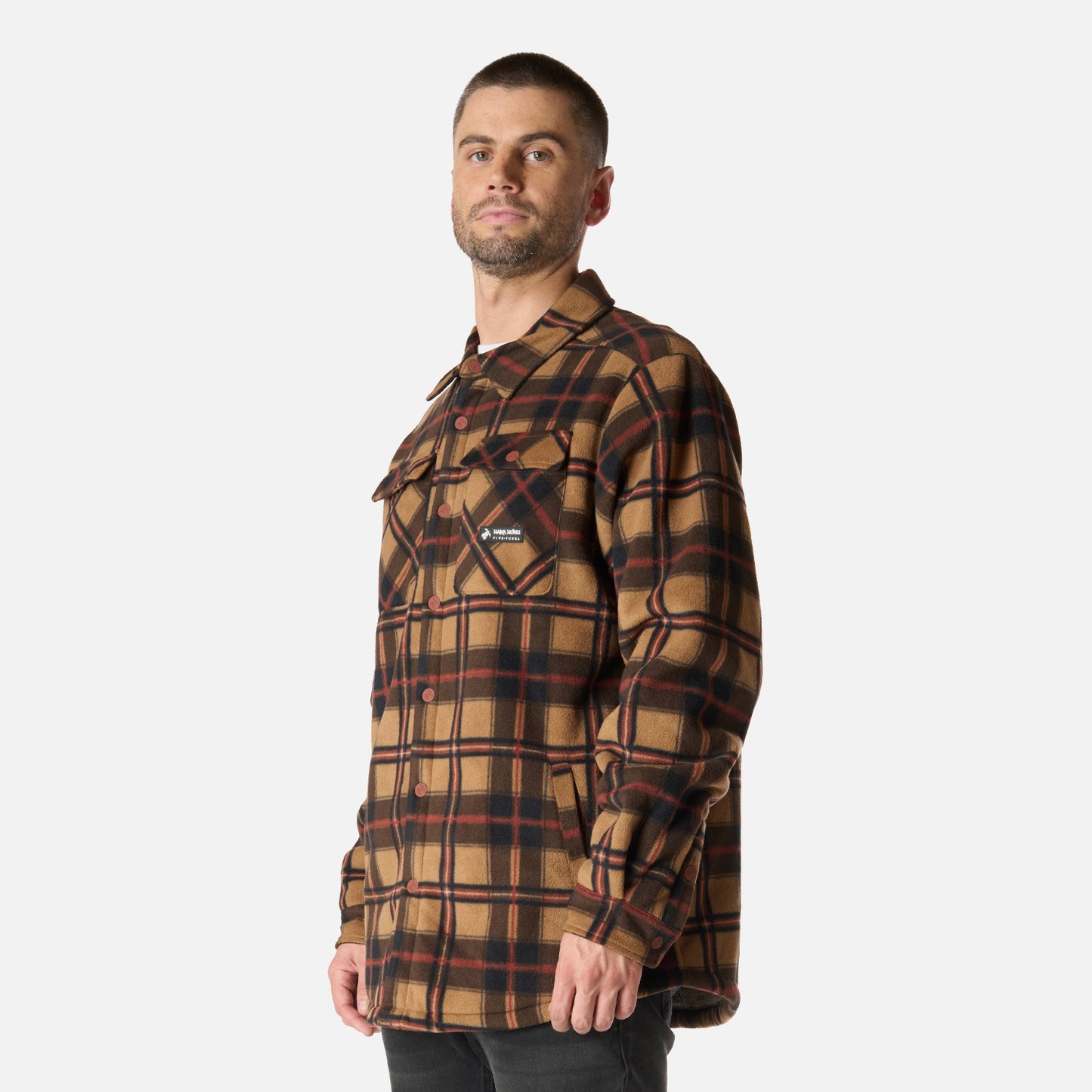 Camisa Hombre Cuentiao Print Terracota Haka Honu