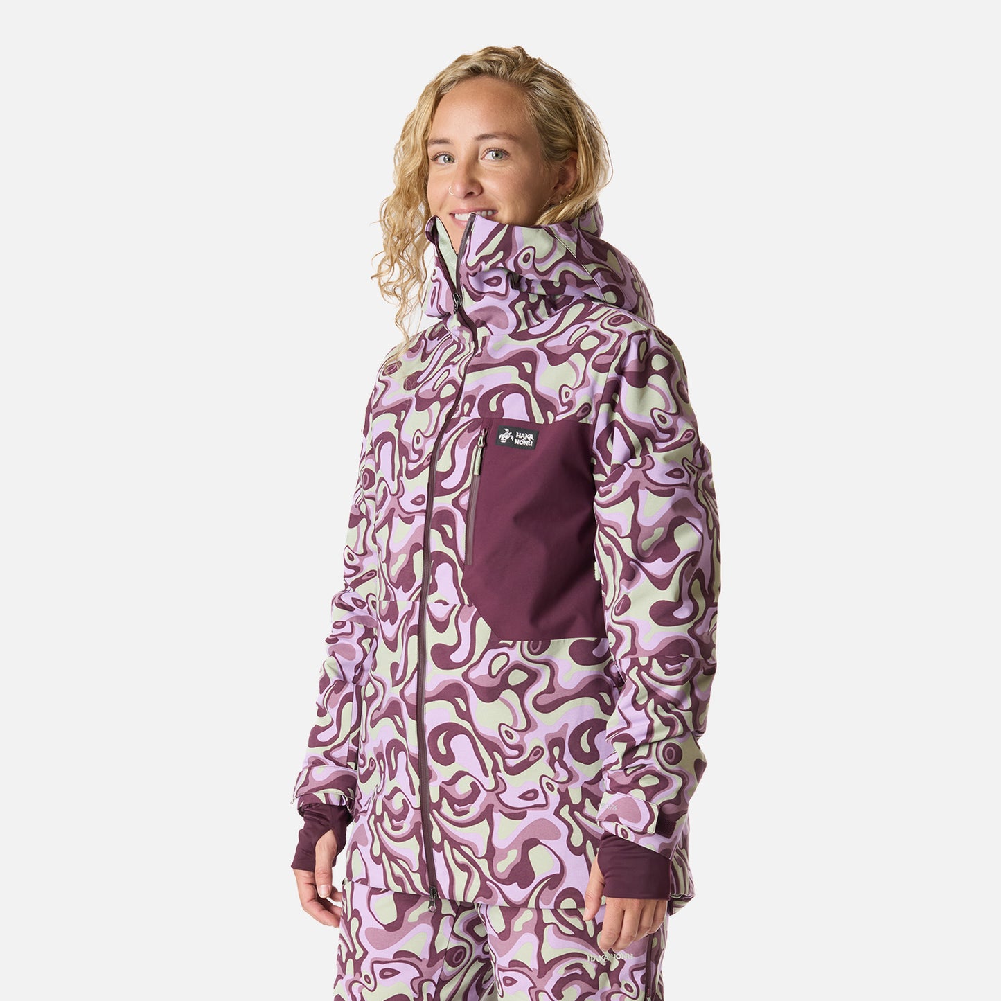 Chaqueta Mujer Yeti Print Malva Haka Honu