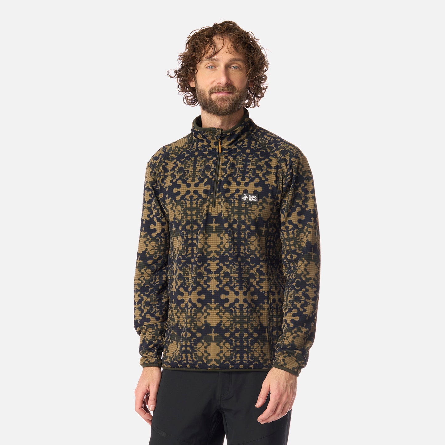 Polerón Hombre Taina Print Verde Militar Haka Honu