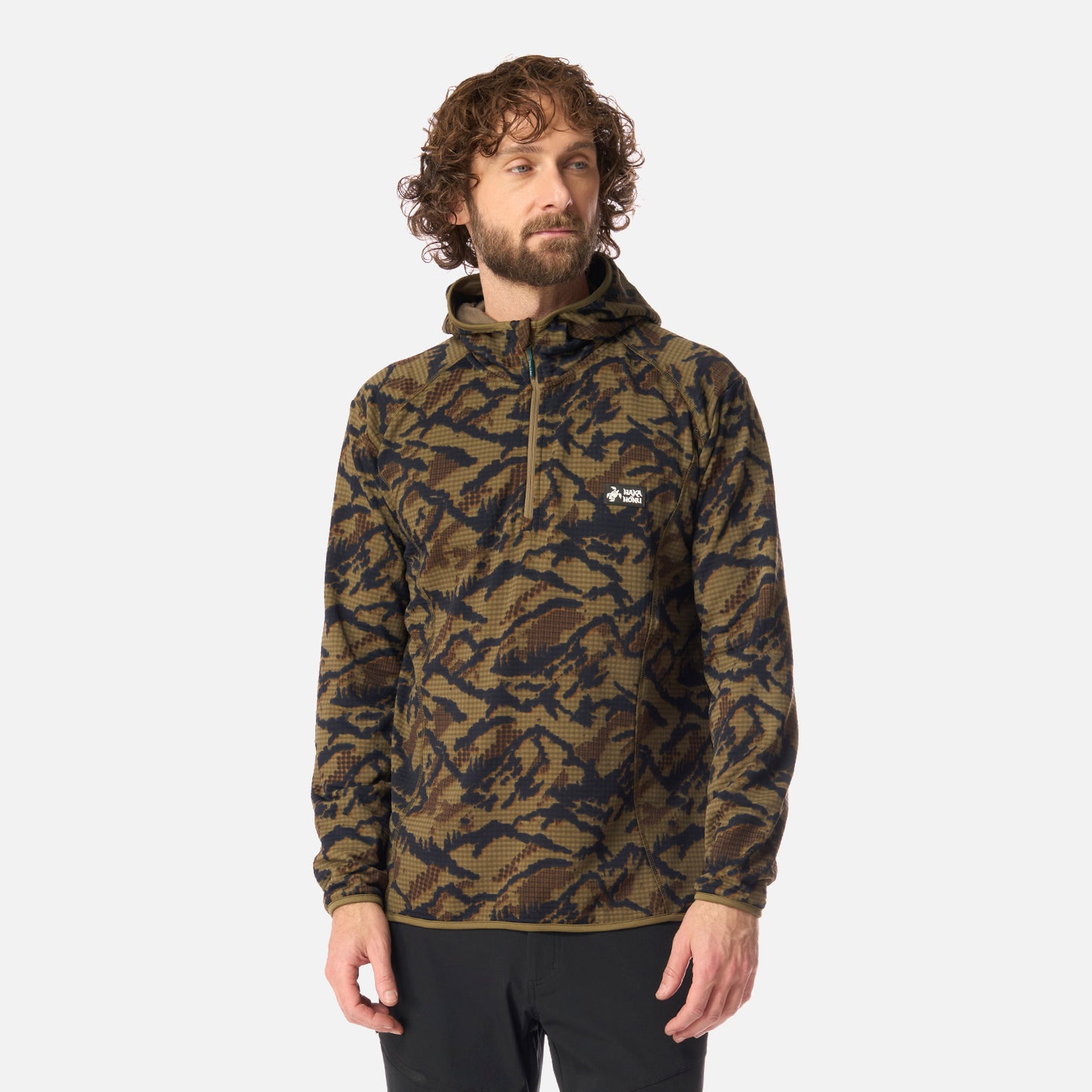 Polerón Hombre Taina Nui Print Verde Oliva Haka Honu