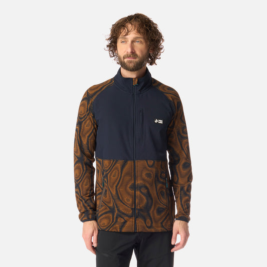 Polerón Hombre Taina Full Zip Print Café Haka Honu