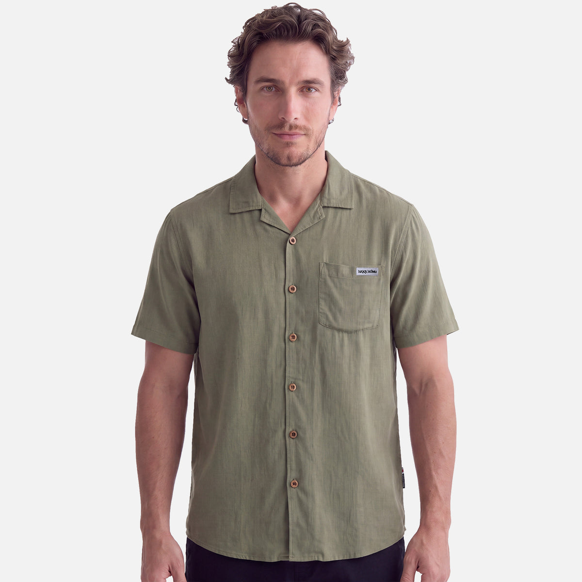 Camisa Hombre Linaje Verde Oliva Haka Honu