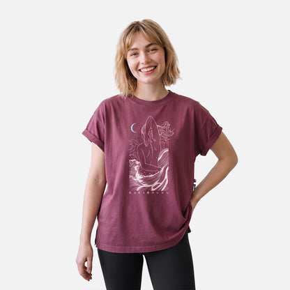 Polera Mujer Garza Burdeo Haka Honu