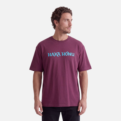 Polera Hombre Logo Morado Oscuro Haka Honu