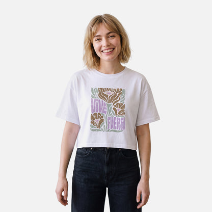 Polera Mujer Floreada Blanco Haka Honu