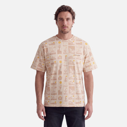 Polera Hombre Pinacoteca Print Taupe Haka Honu