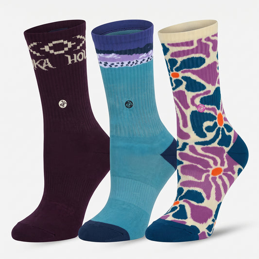 Calcetines Mujer Las Tres Puntas Pack Medio Azul / Celeste / Burdeo Haka Honu