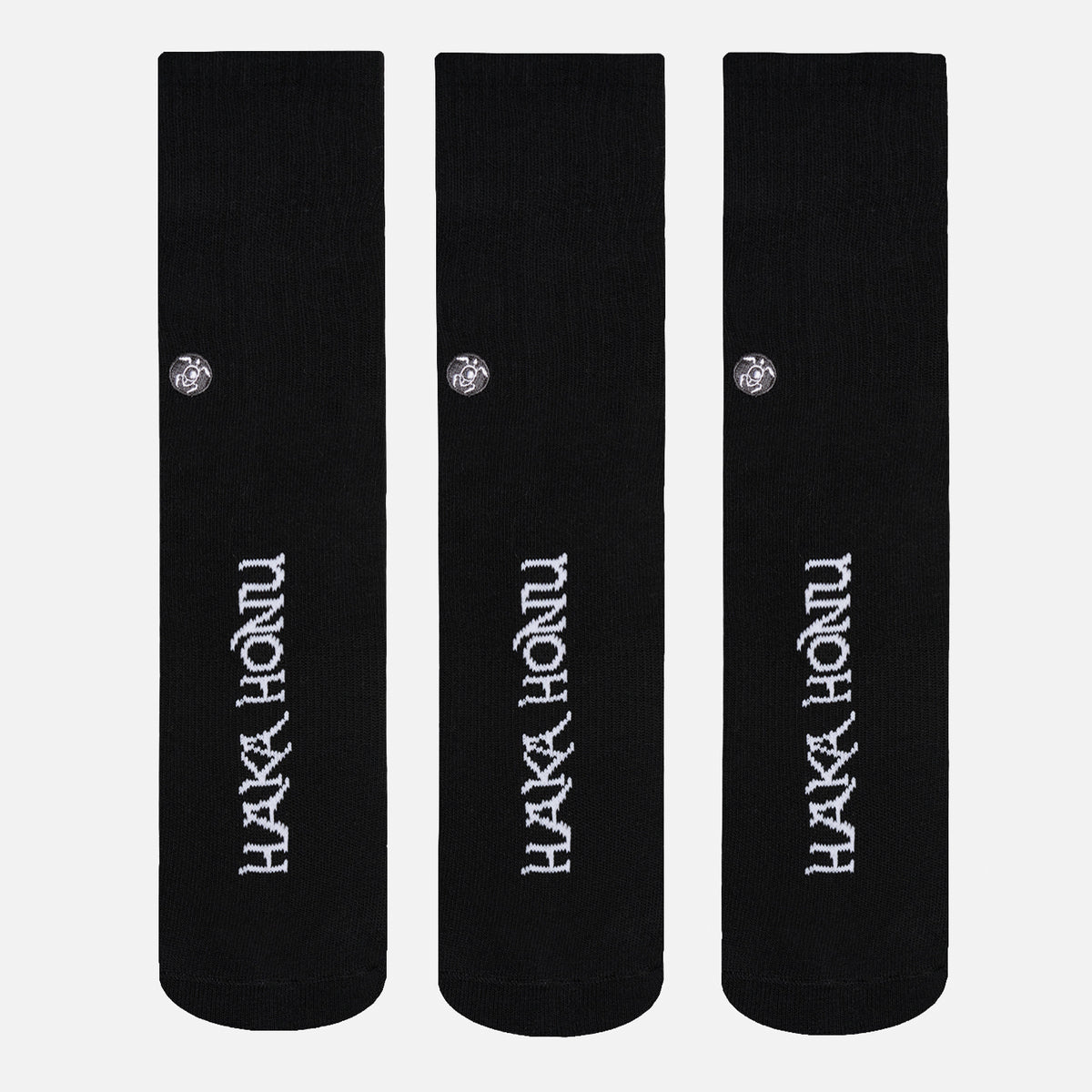 Calcetines Unisex Las Tres Puntas Pack Medio Full Negro Haka Honu
