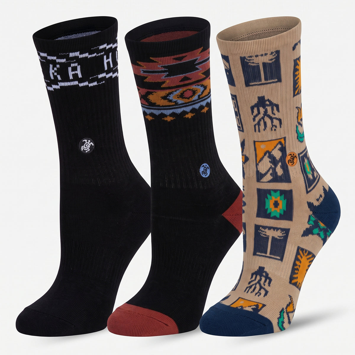 Calcetines Hombre Las Tres Puntas Pack Largo Arena / Café / Negro Haka Honu