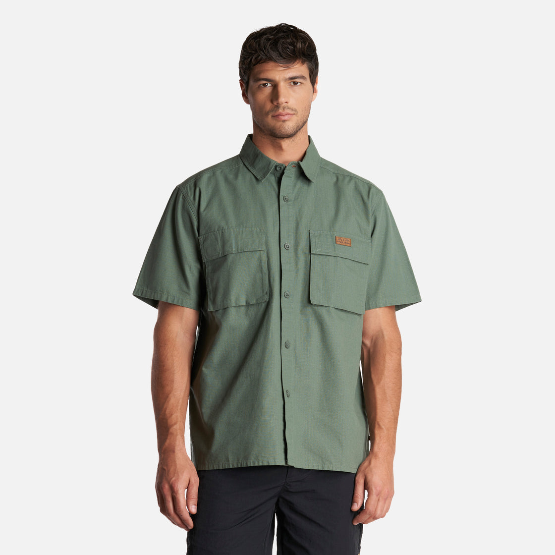 Camisa Hombre Safari Verde Musgo Haka Honu
