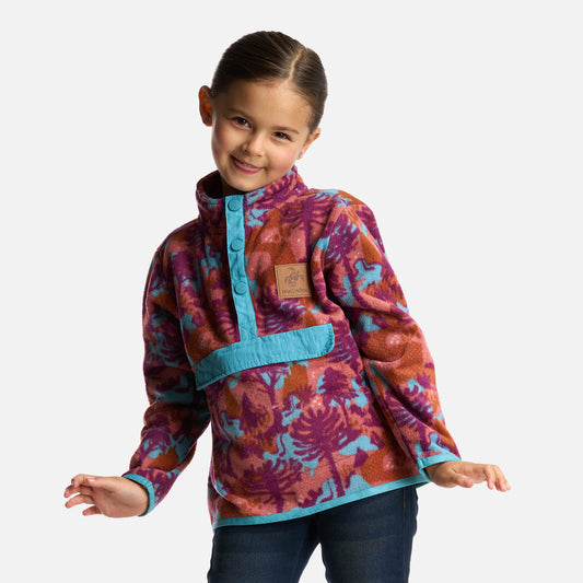 Polerón Niña Tokerau Poki Print Terracota Haka Honu