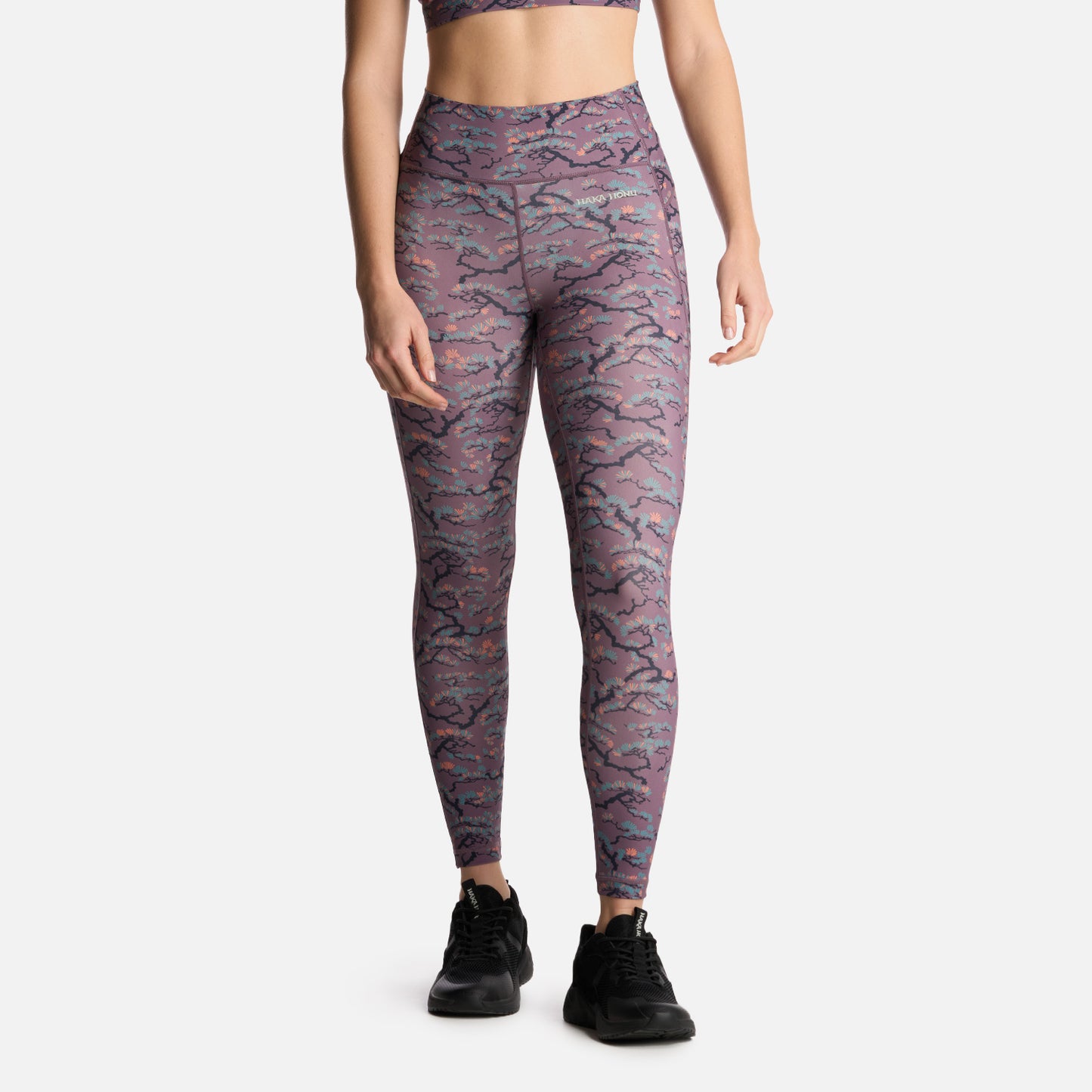 Calza Mujer Coihue Larga Print Morado Claro Haka Honu