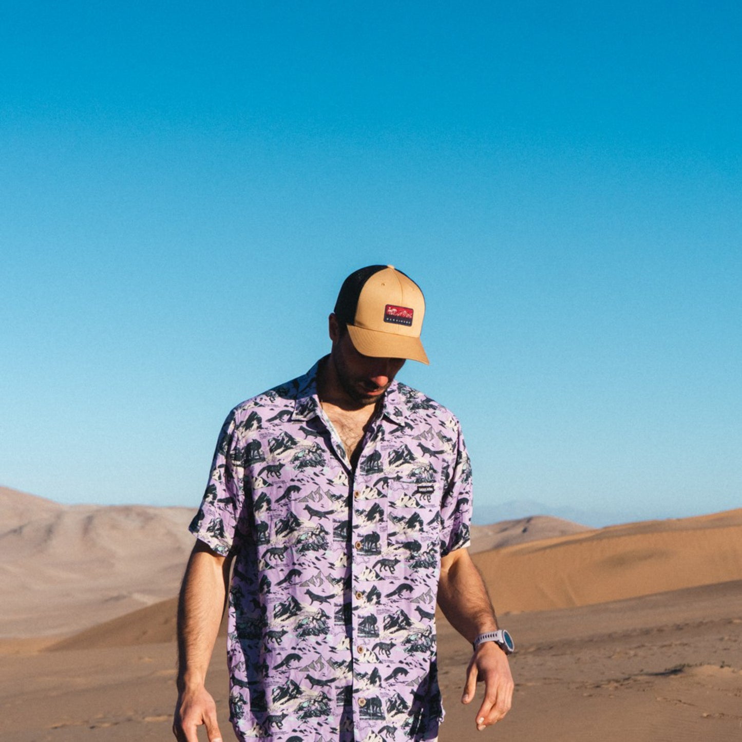 Camisa Hombre Good Karma Print Lavanda Haka Honu