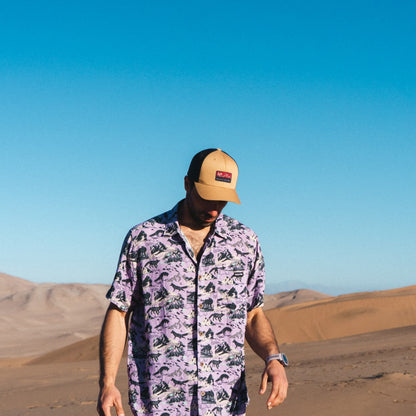 Camisa Hombre Good Karma Print Lavanda Haka Honu