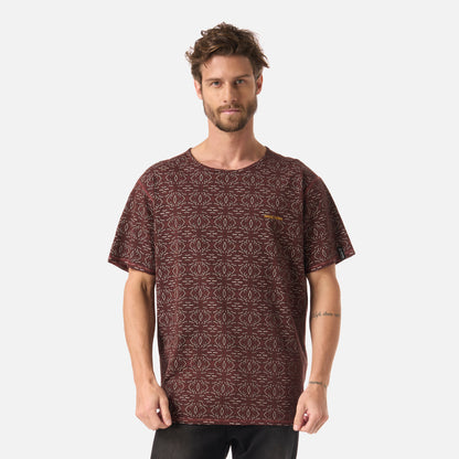 Polera Hombre Bi-curioso Print Vino Haka Honu