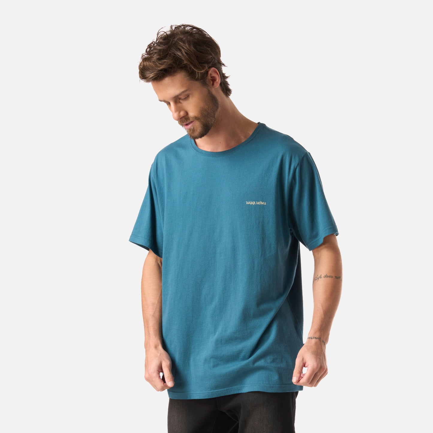 Polera Hombre Polo Petroleo Haka Honu