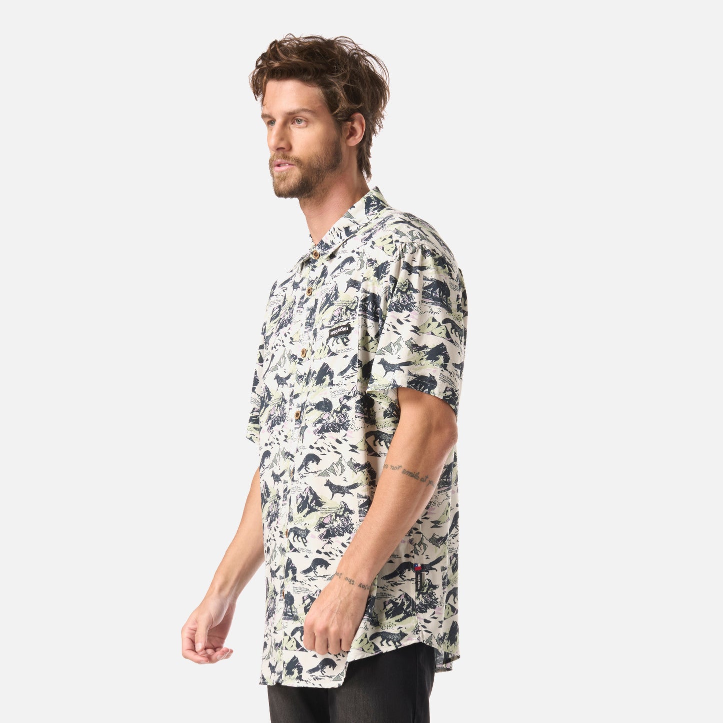 Camisa Hombre Good Karma Print Blanco Haka Honu