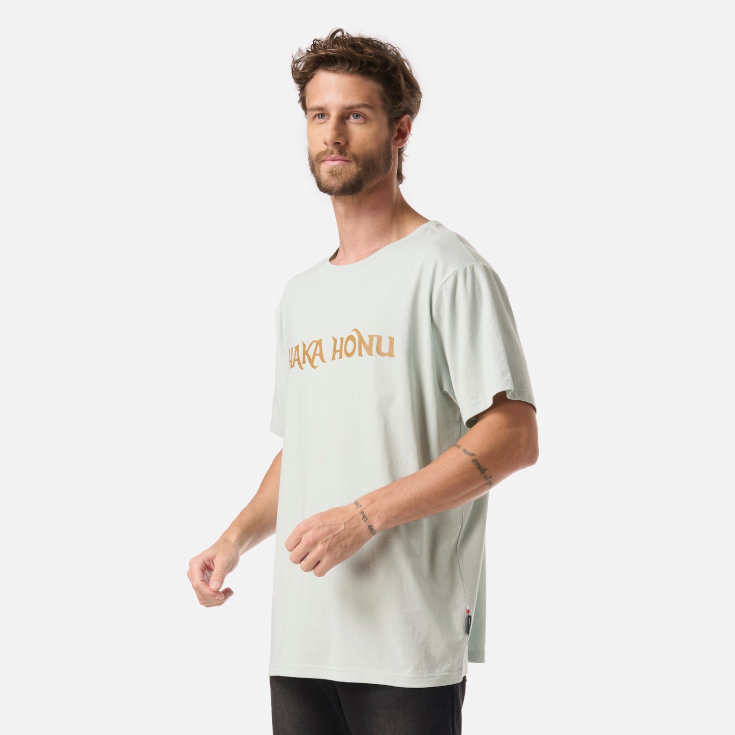 Polera Hombre Logo Celeste Haka Honu