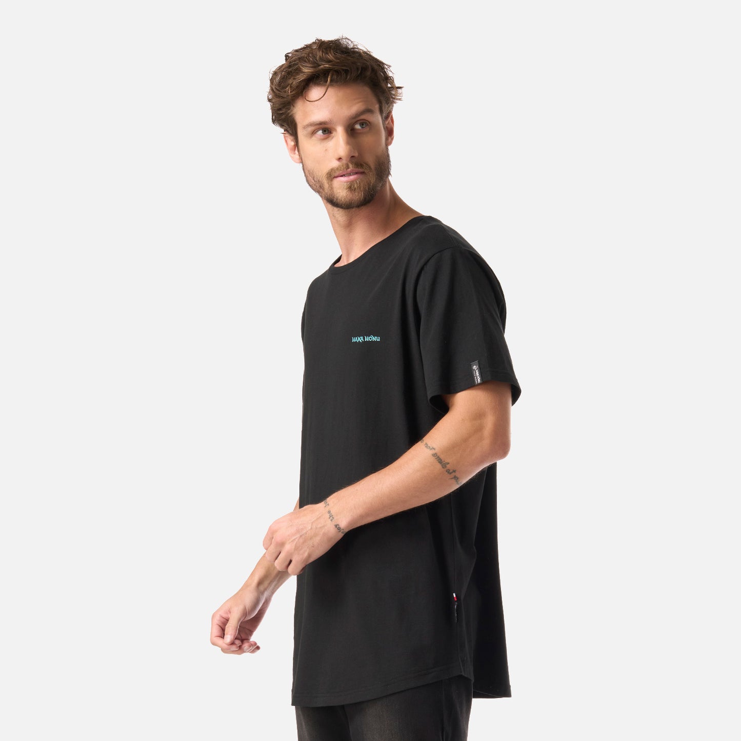 Polera Hombre Natural Negro Haka Honu