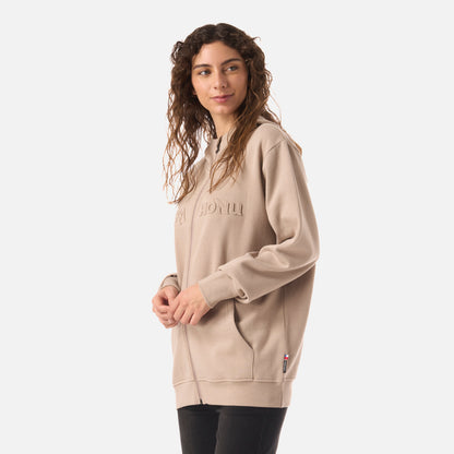 Polerón Mujer Motomami Full Zip Taupe Haka Honu
