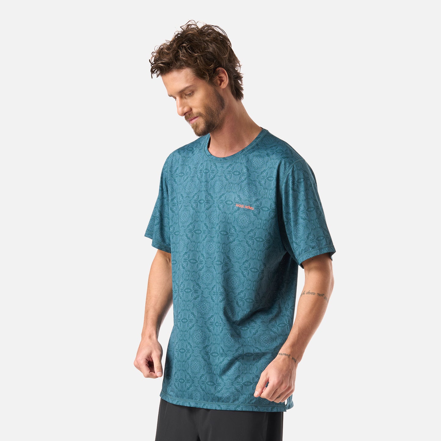 Polera Hombre Sudala Print Petroleo Haka Honu