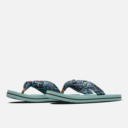Sandalia Mujer Shancleta Verde Agua Haka Honu